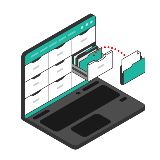 file manager concept illustration